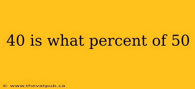 40 is what percent of 50