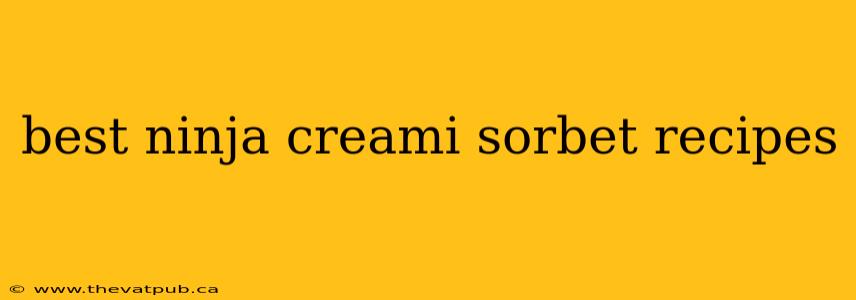 best ninja creami sorbet recipes