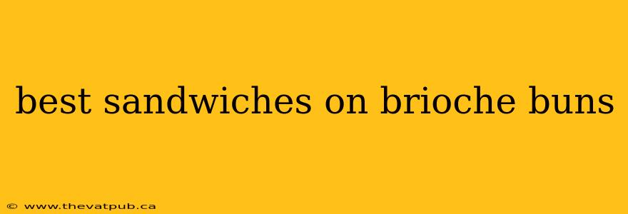 best sandwiches on brioche buns