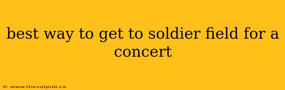best way to get to soldier field for a concert