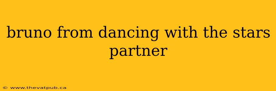 bruno from dancing with the stars partner