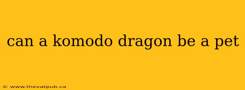 can a komodo dragon be a pet