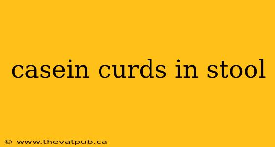 casein curds in stool