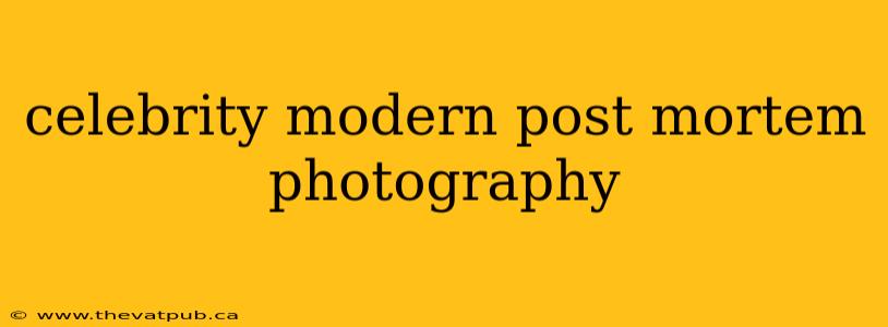 celebrity modern post mortem photography
