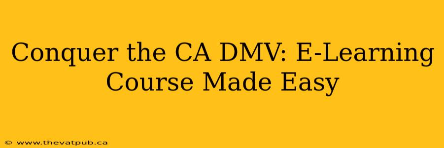 Conquer the CA DMV: E-Learning Course Made Easy