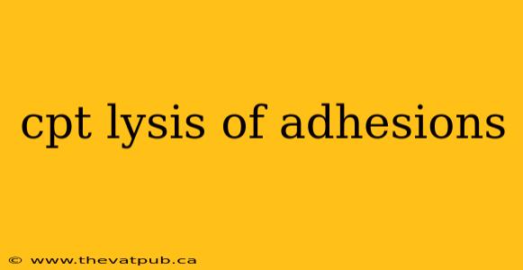 cpt lysis of adhesions