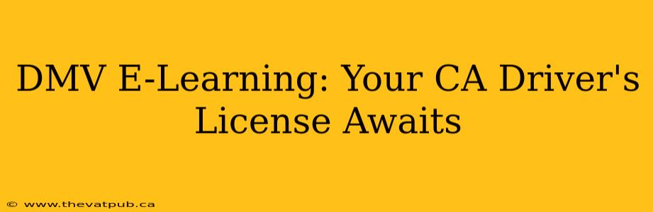 DMV E-Learning: Your CA Driver's License Awaits