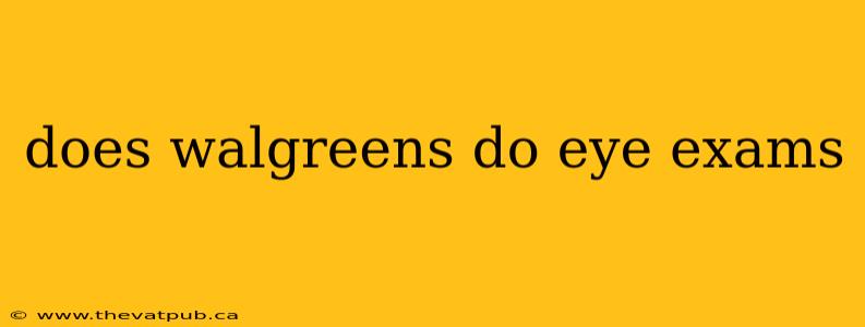 does walgreens do eye exams