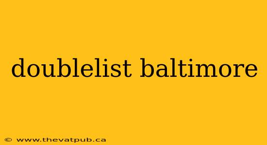 doublelist baltimore