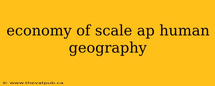 economy of scale ap human geography