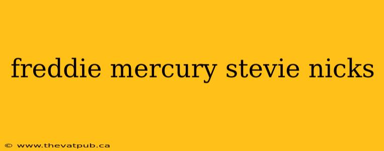 freddie mercury stevie nicks