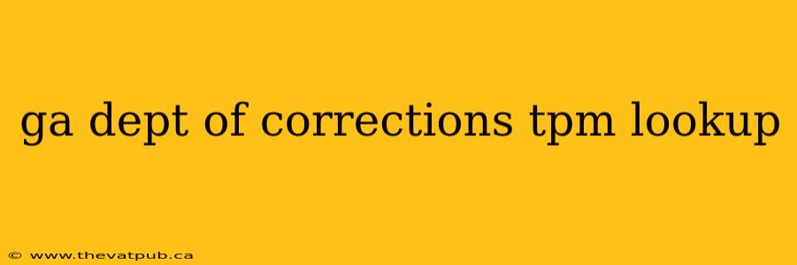 ga dept of corrections tpm lookup