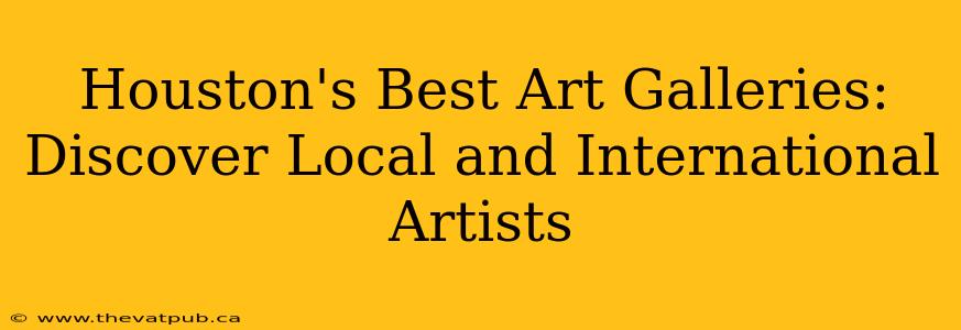 Houston's Best Art Galleries: Discover Local and International Artists