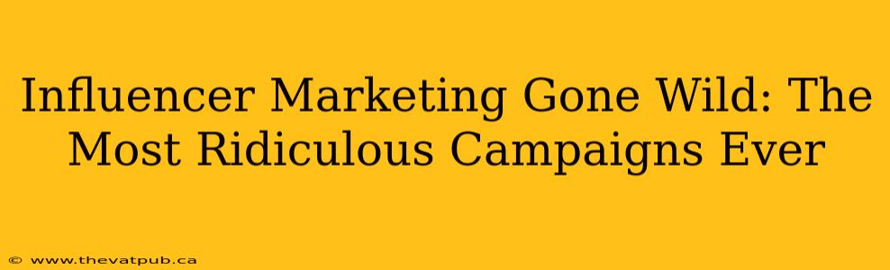 Influencer Marketing Gone Wild: The Most Ridiculous Campaigns Ever