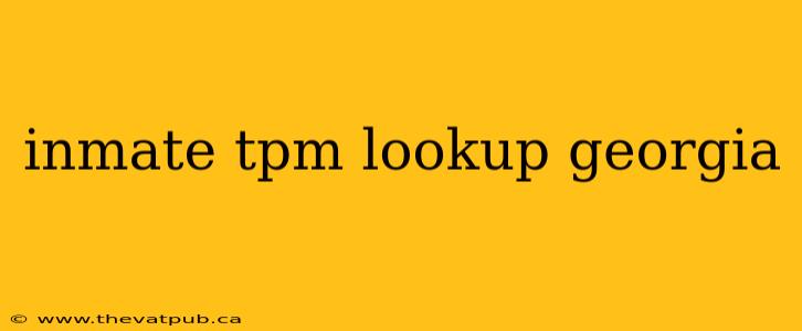 inmate tpm lookup georgia