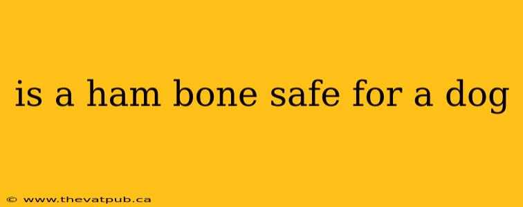 is a ham bone safe for a dog