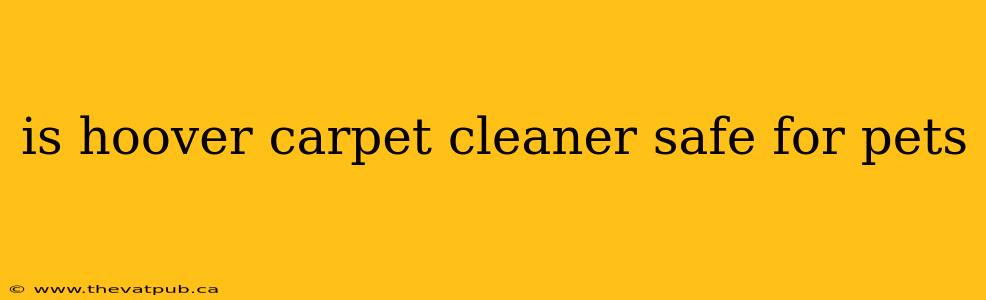 is hoover carpet cleaner safe for pets