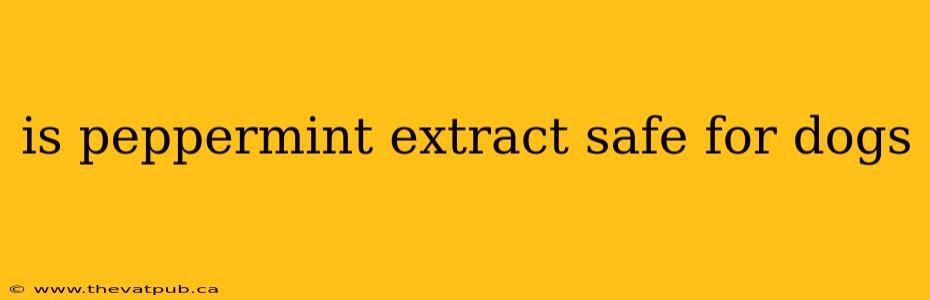 is peppermint extract safe for dogs
