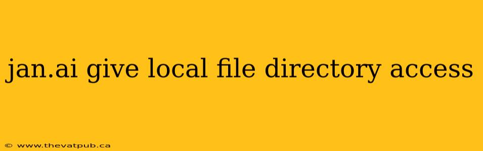 jan.ai give local file directory access