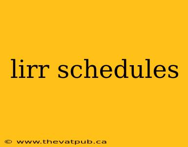 lirr schedules