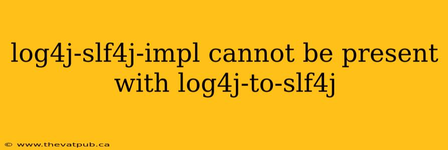 log4j-slf4j-impl cannot be present with log4j-to-slf4j