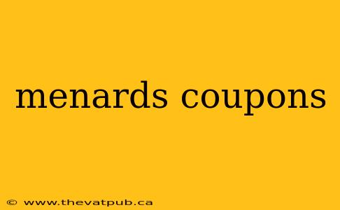 menards coupons