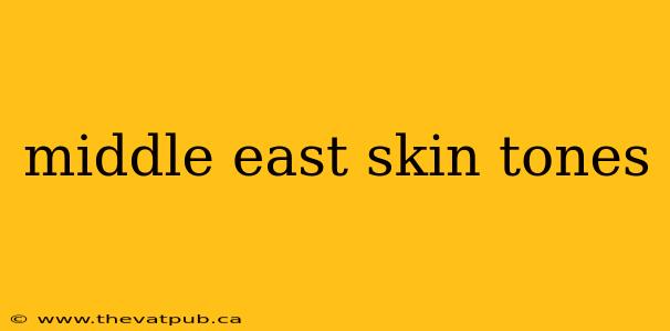 middle east skin tones