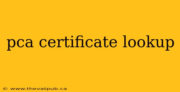 pca certificate lookup