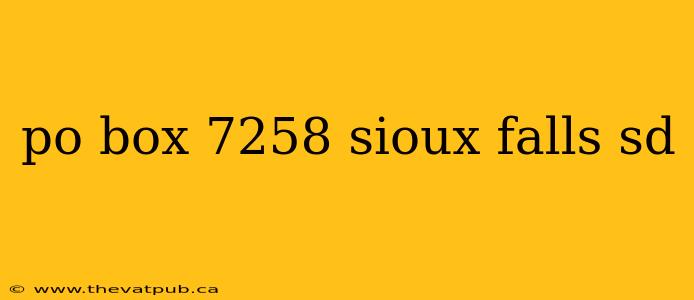 po box 7258 sioux falls sd