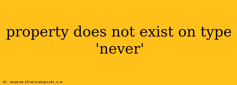 property does not exist on type 'never'