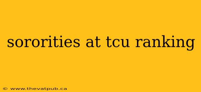sororities at tcu ranking