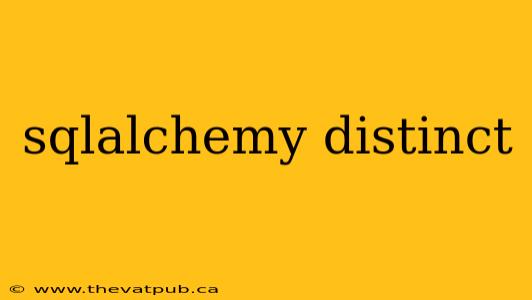 sqlalchemy distinct
