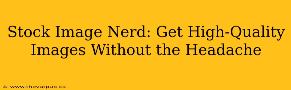 Stock Image Nerd: Get High-Quality Images Without the Headache