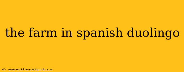the farm in spanish duolingo