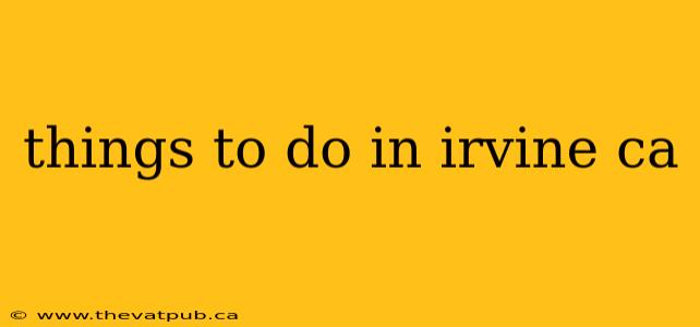 things to do in irvine ca