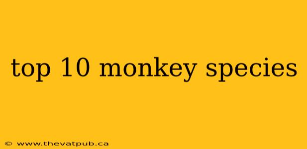 top 10 monkey species