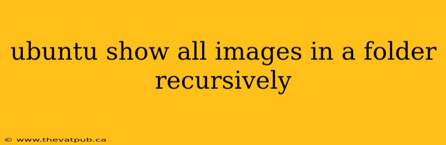 ubuntu show all images in a folder recursively