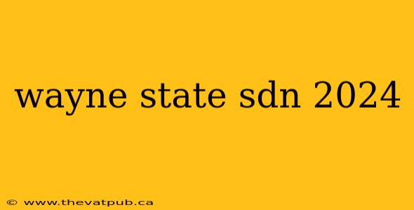 wayne state sdn 2024