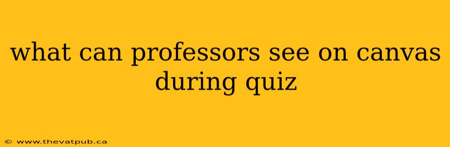 what can professors see on canvas during quiz
