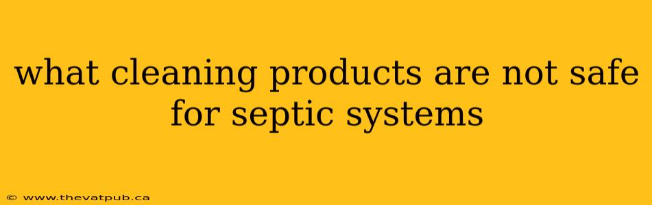 what cleaning products are not safe for septic systems