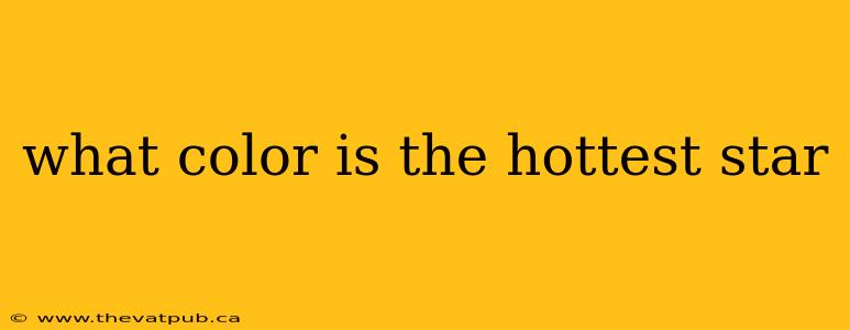 what color is the hottest star