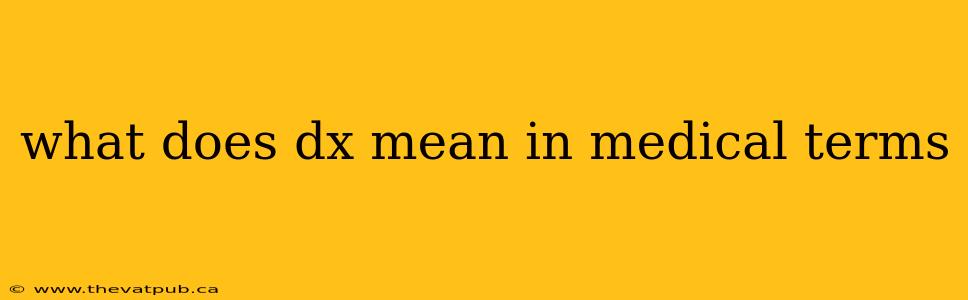 what does dx mean in medical terms