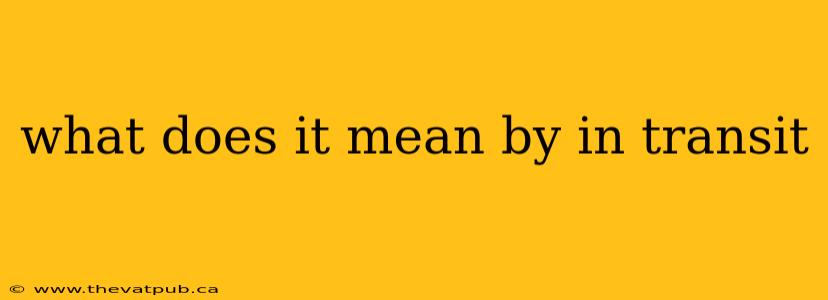 what does it mean by in transit