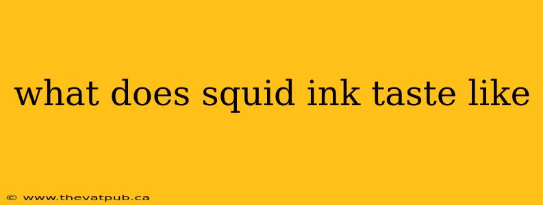 what does squid ink taste like