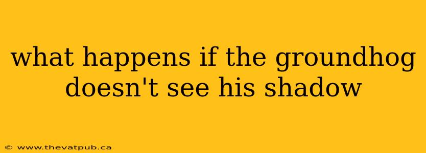 what happens if the groundhog doesn't see his shadow
