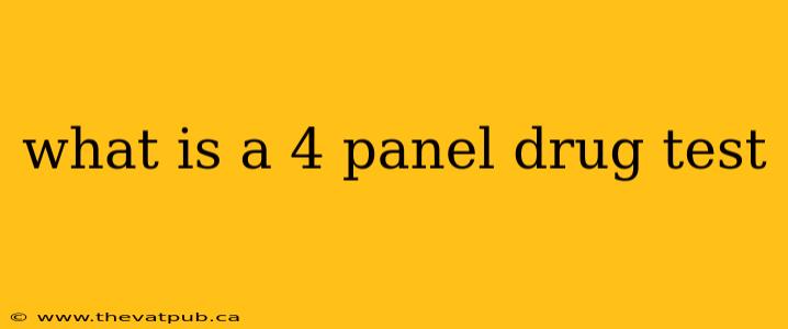 what is a 4 panel drug test