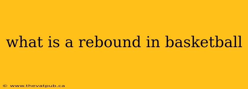 what is a rebound in basketball