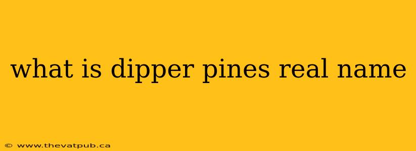 what is dipper pines real name