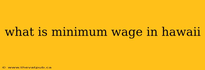 what is minimum wage in hawaii