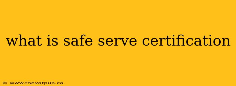 what is safe serve certification